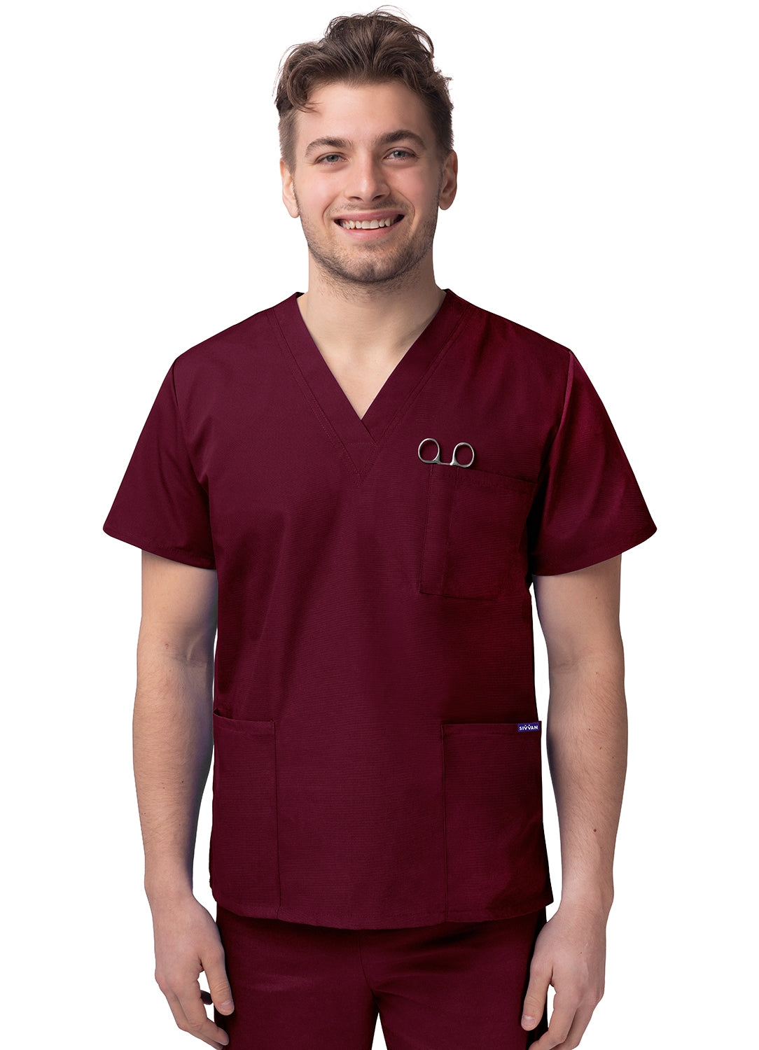 Sivvan Unisex V-Neck 3 Pocket Top