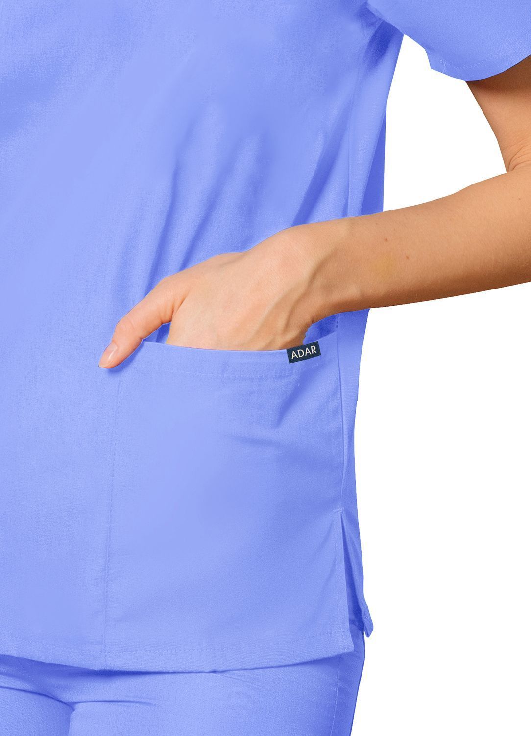 Adar Universal Unisex V-Neck 2 Pocket Scrub Top