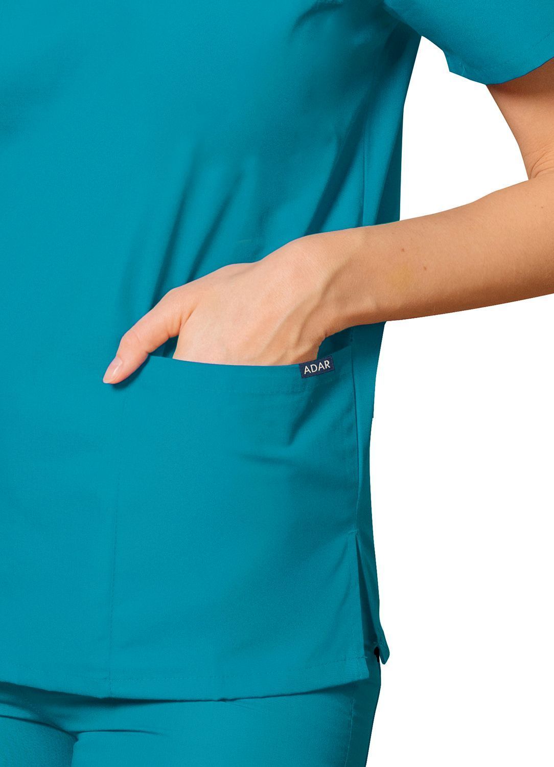 Adar Universal Unisex V-Neck 2 Pocket Scrub Top