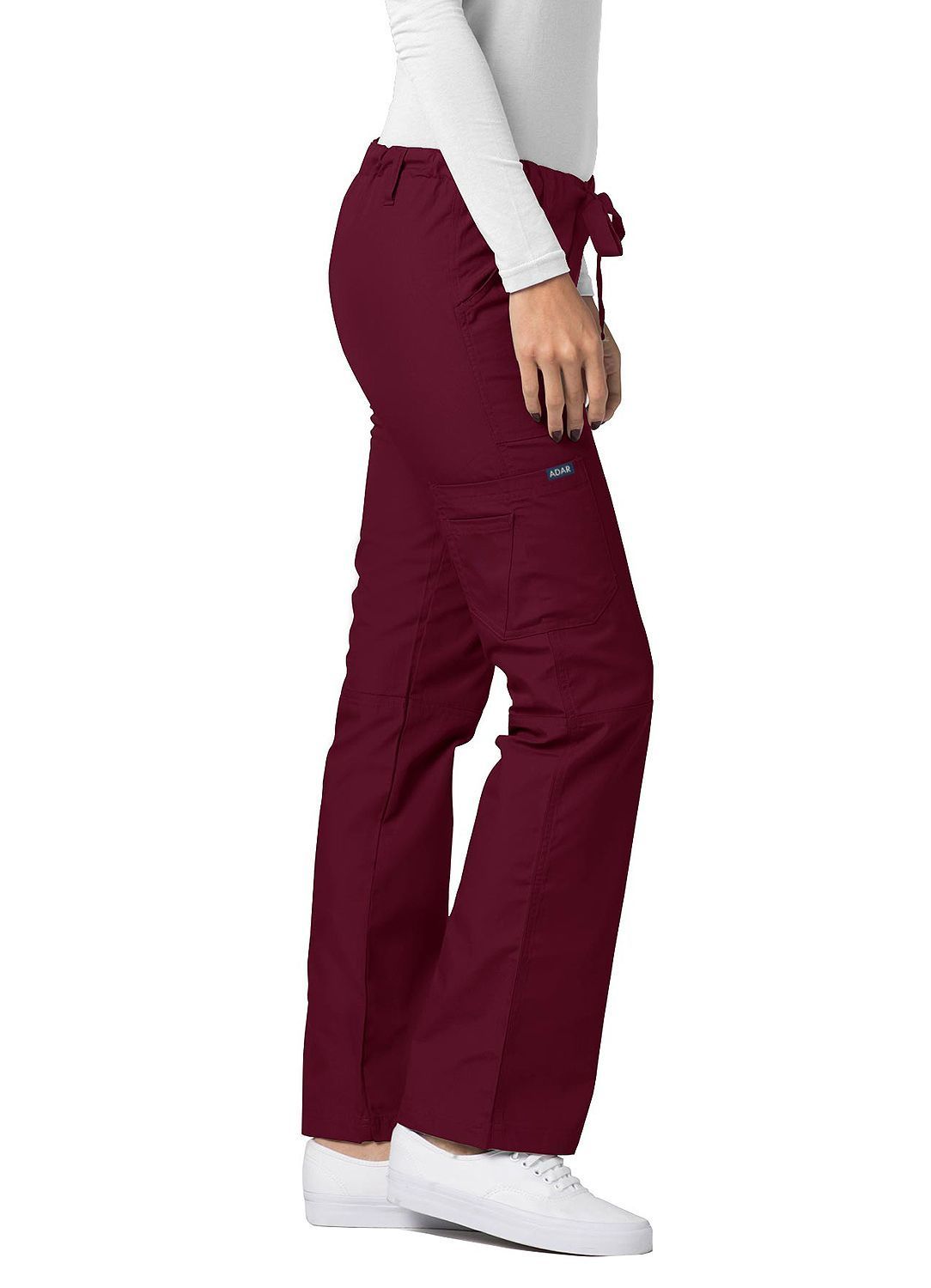 Adar Universal Low-Rise Multipocket Drawstring Straight Leg Pants