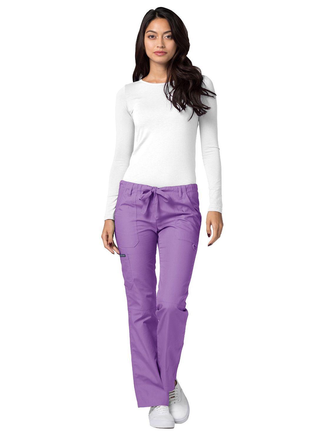 Adar Universal Low-Rise Multipocket Drawstring Straight Leg Pants
