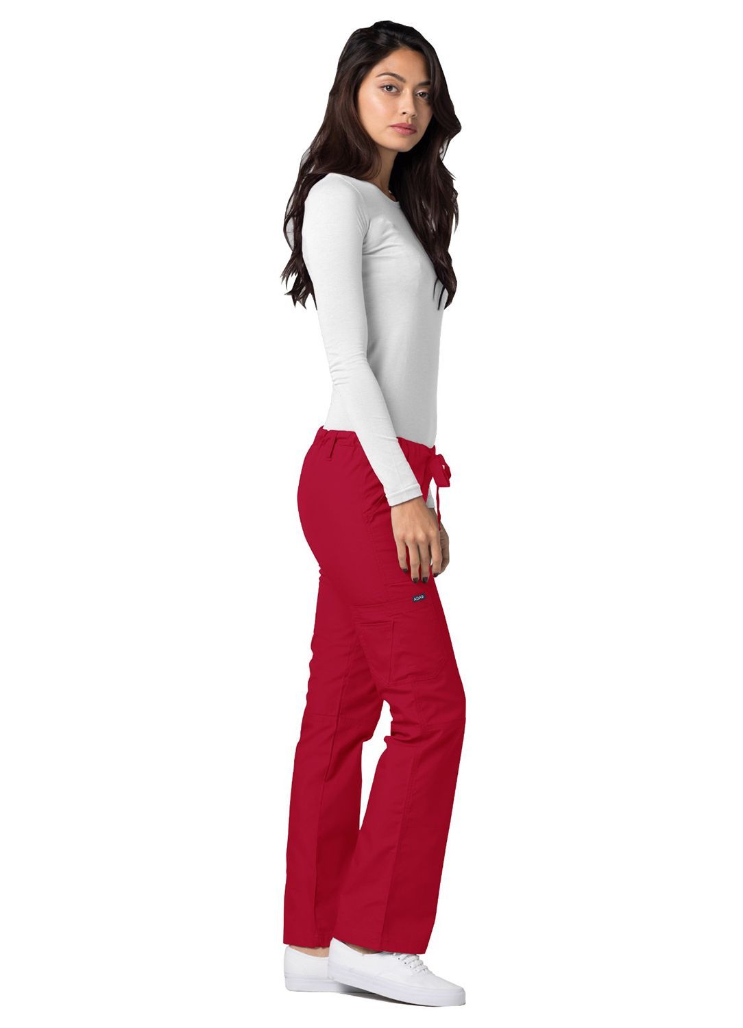 Adar Universal Low-Rise Multipocket Drawstring Straight Leg Pants