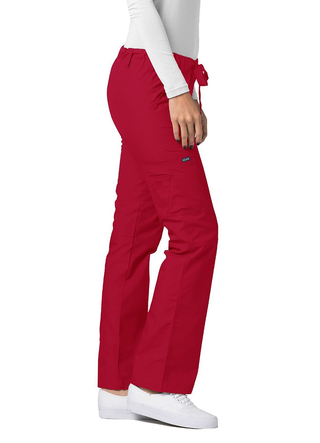 Adar Universal Low-Rise Multipocket Drawstring Straight Leg Pants