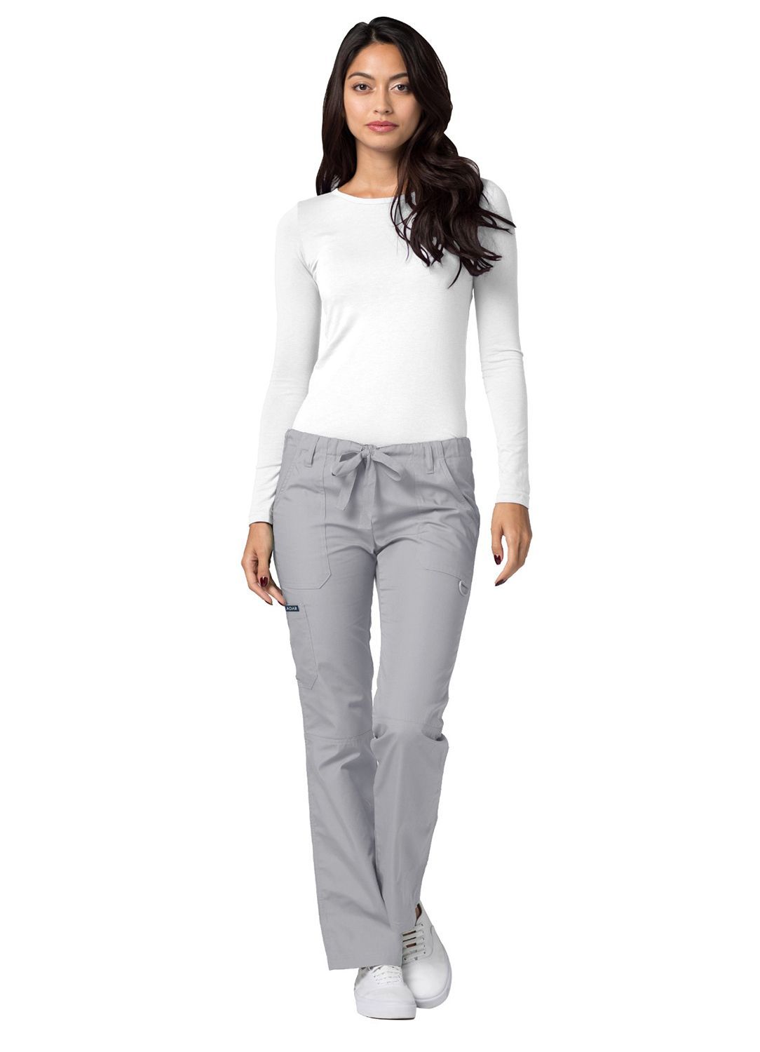 Adar Universal Low-Rise Multipocket Drawstring Straight Leg Pants