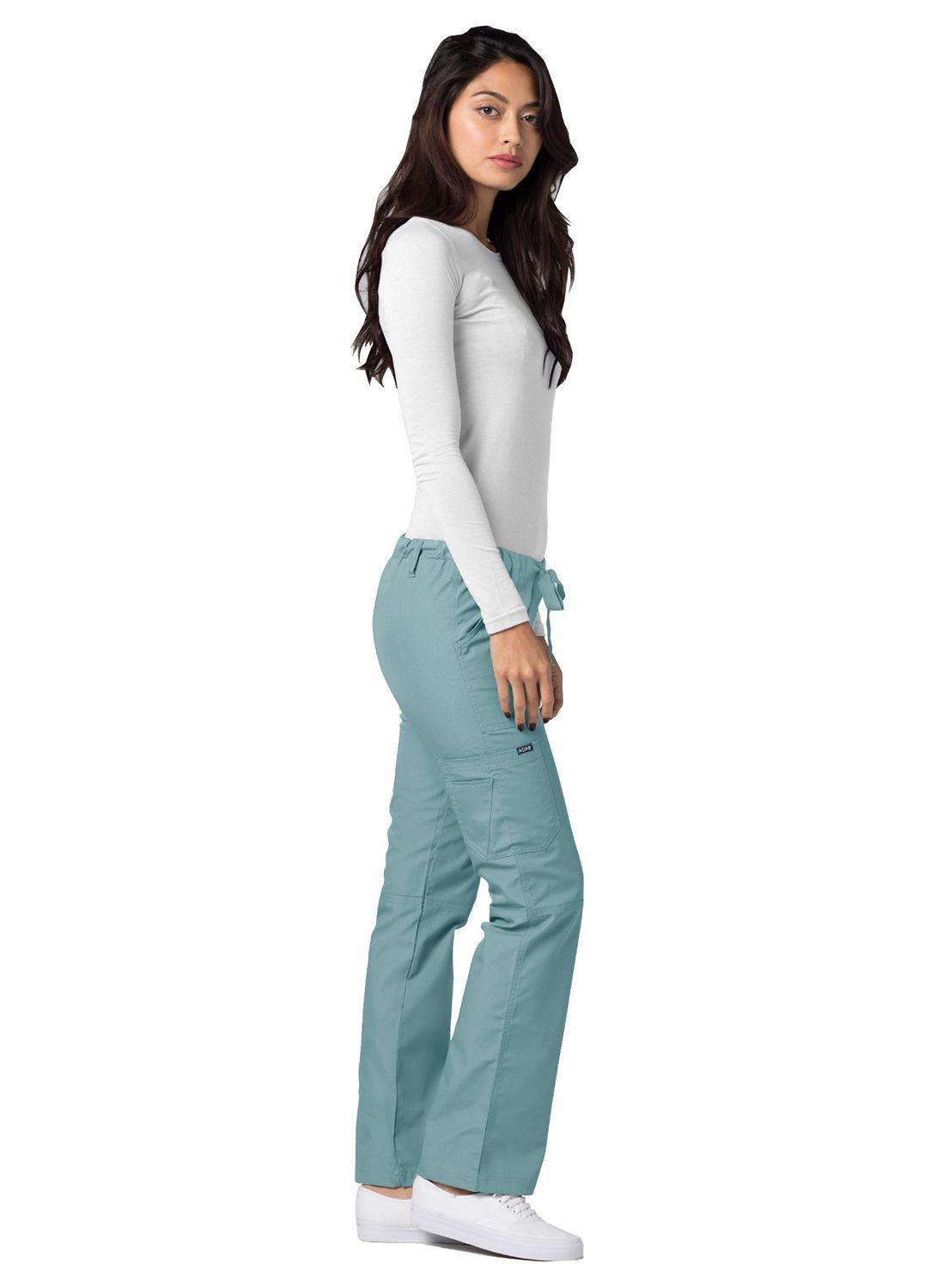 Adar Universal Low-Rise Multipocket Drawstring Straight Leg Pants