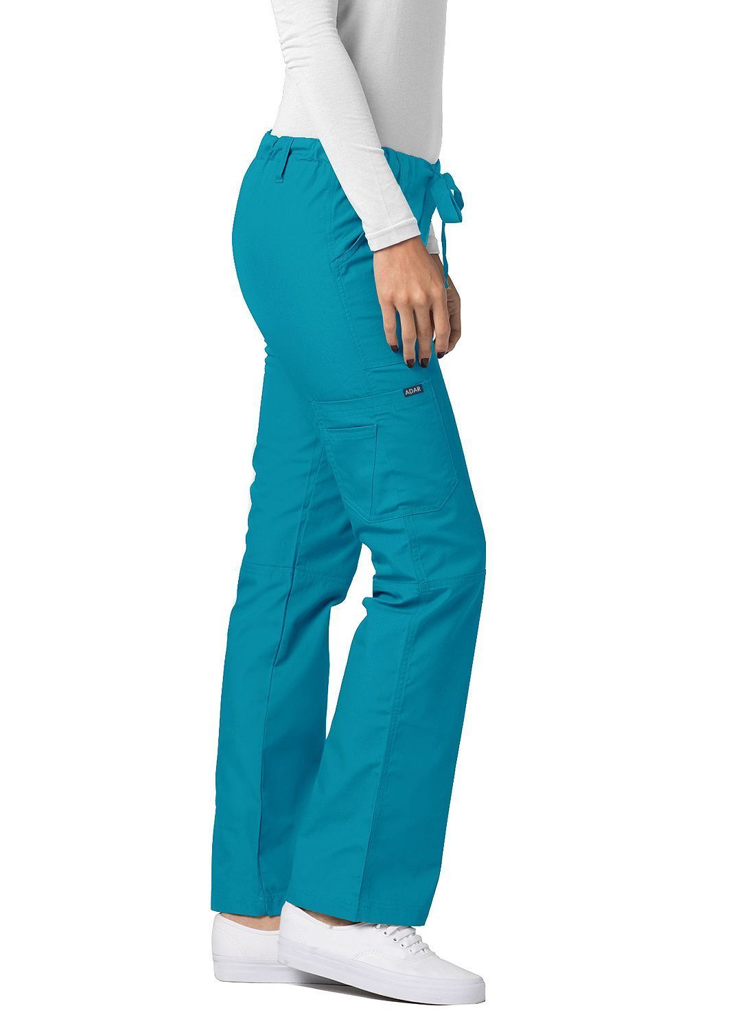 Adar Universal Low-Rise Multipocket Drawstring Straight Leg Pants