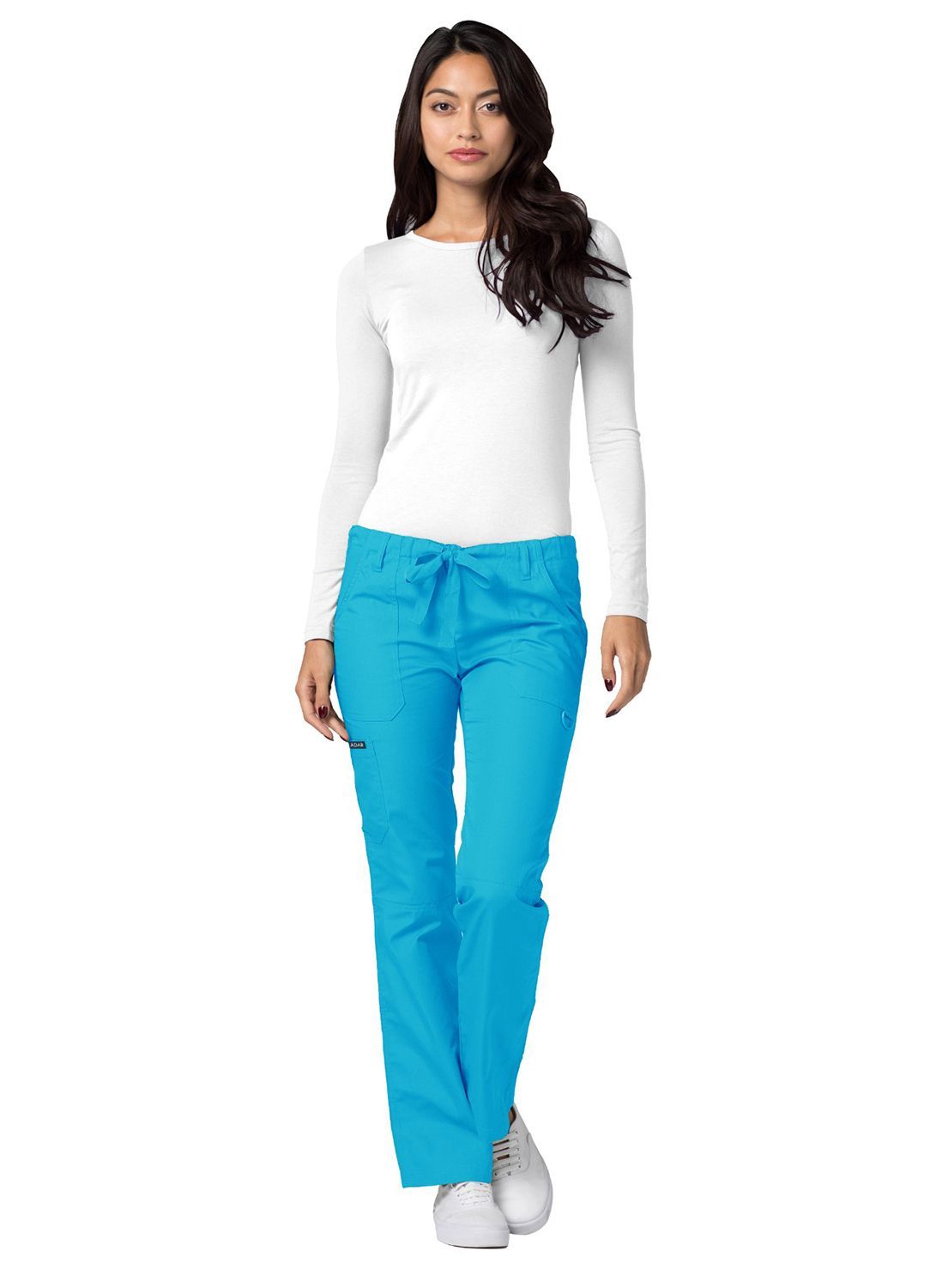 Adar Universal Low-Rise Multipocket Drawstring Straight Leg Pants