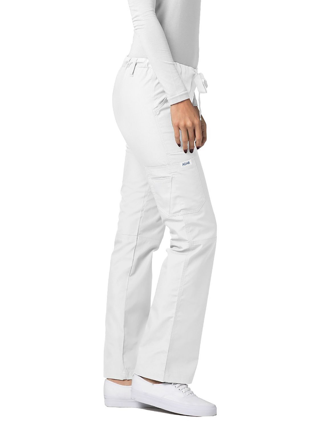 Adar Universal Low-Rise Multipocket Drawstring Straight Leg Pants