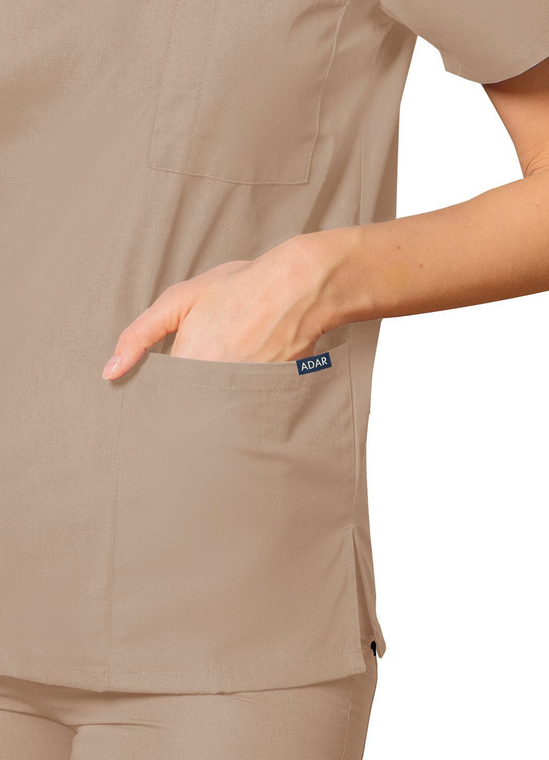 Adar Universal Unisex V-Neck Tunic 3 Pocket