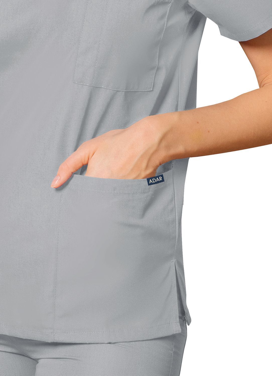 Adar Universal Unisex V-Neck Tunic 3 Pocket