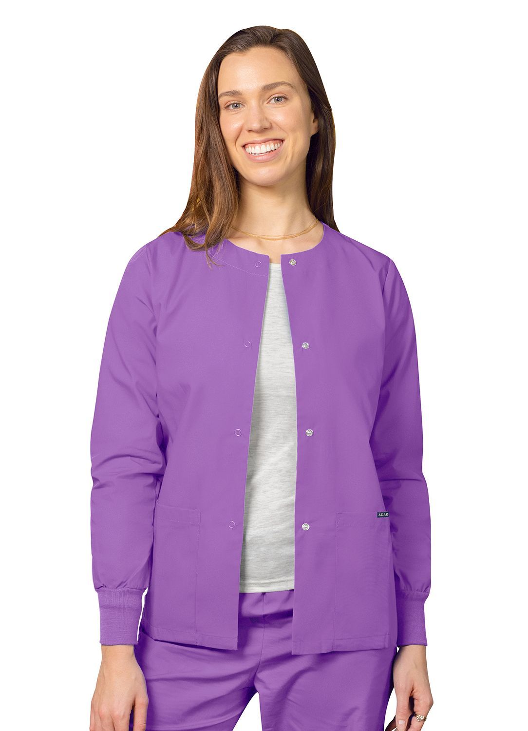 Adar Universal Round Neck Warm-Up Jacket