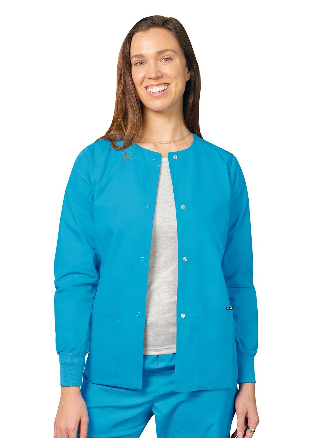 Adar Universal Round Neck Warm-Up Jacket