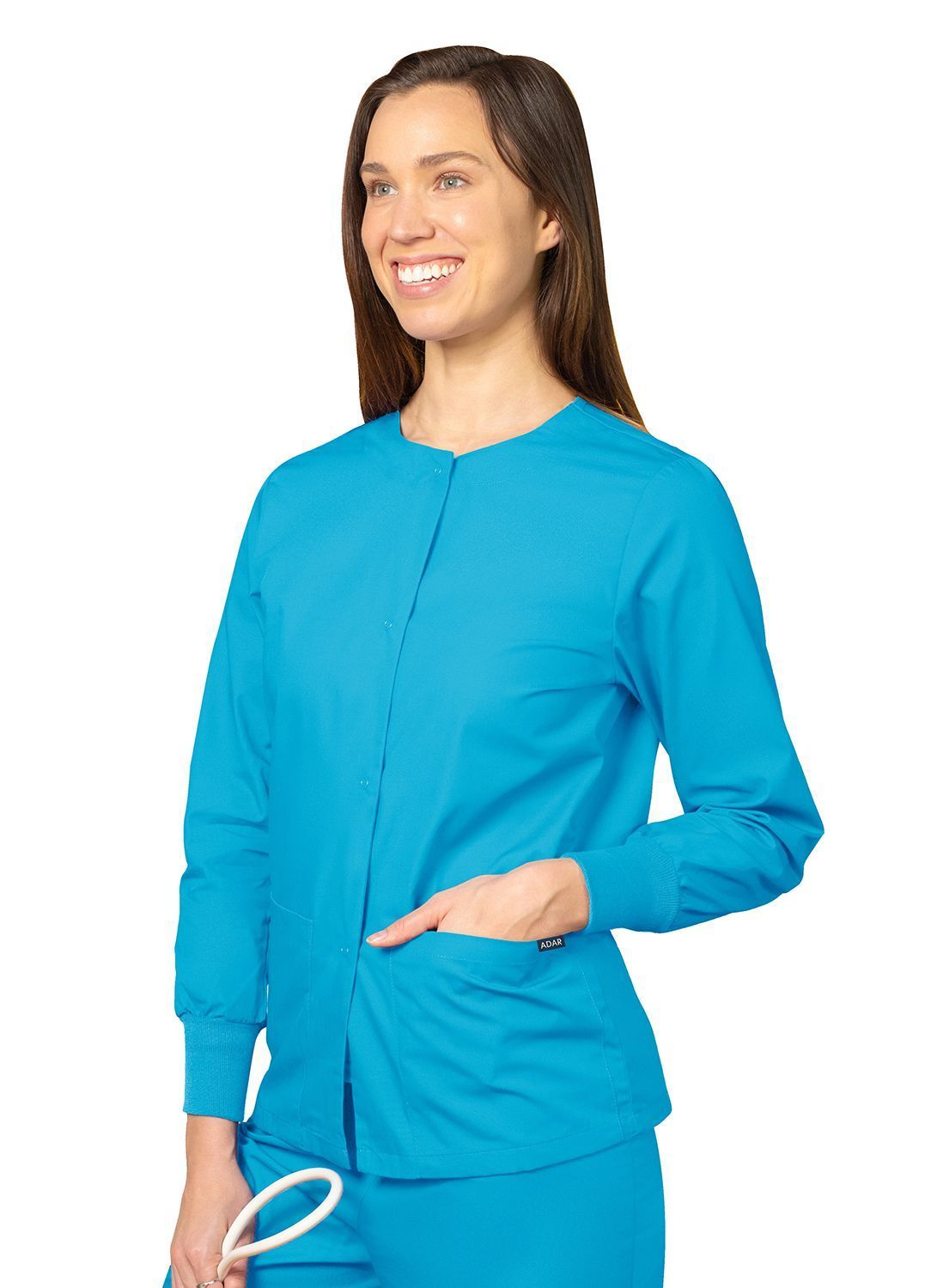 Adar Universal Round Neck Warm-Up Jacket