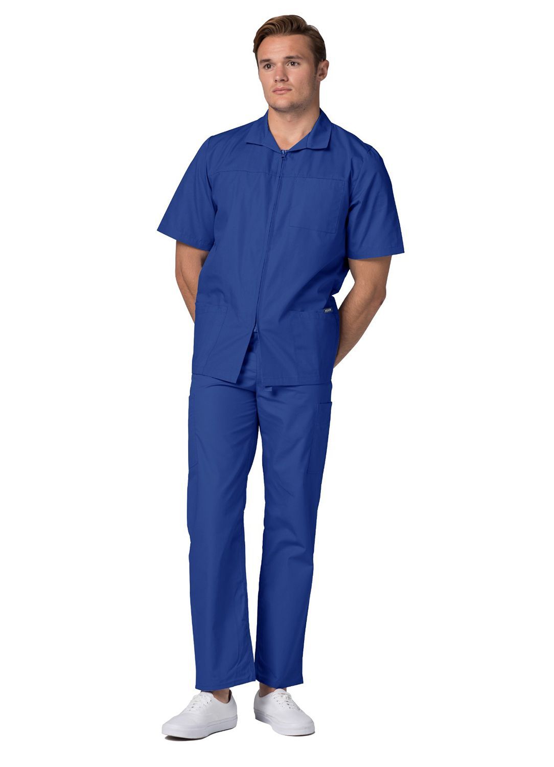 Adar Universal Men's Zippered Short Sleeve Jacket