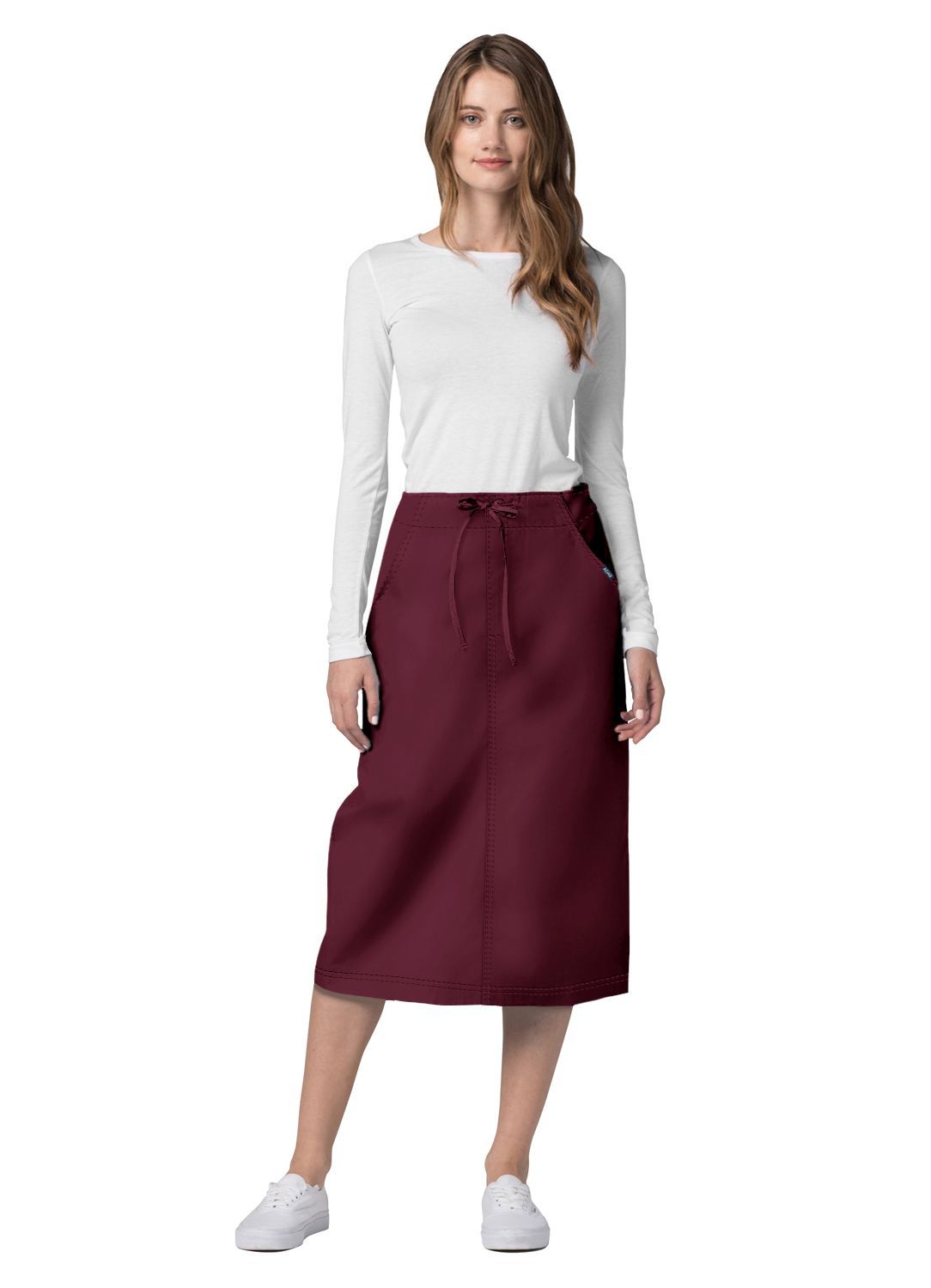 Adar Universal Mid-Calf Length Drawstring Skirt