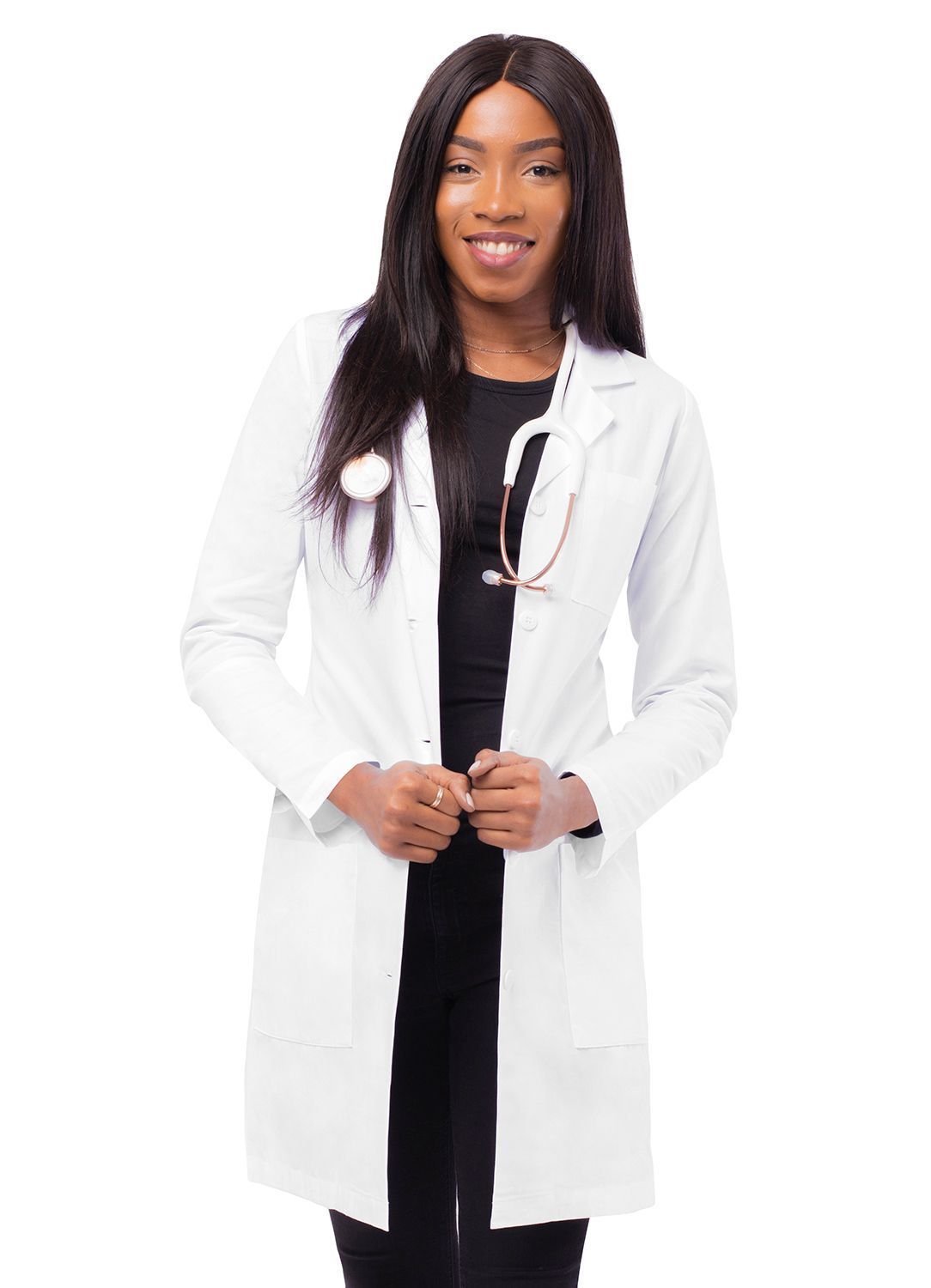 Adar Universal Women's 36" Slim-Fit Lab Coat