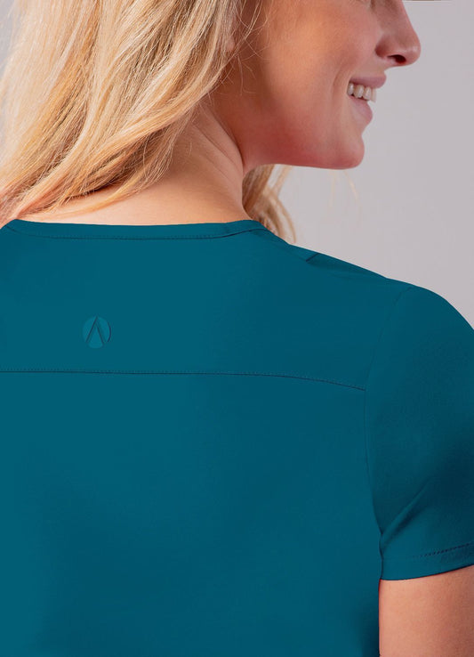 ADAR Addition Women's Notched V-neck Scrub Top