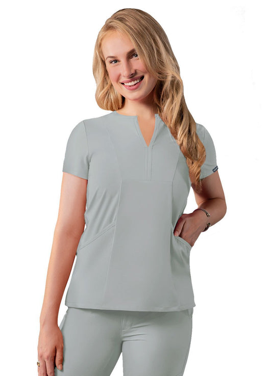 ADAR Addition Women's Notched V-neck Scrub Top