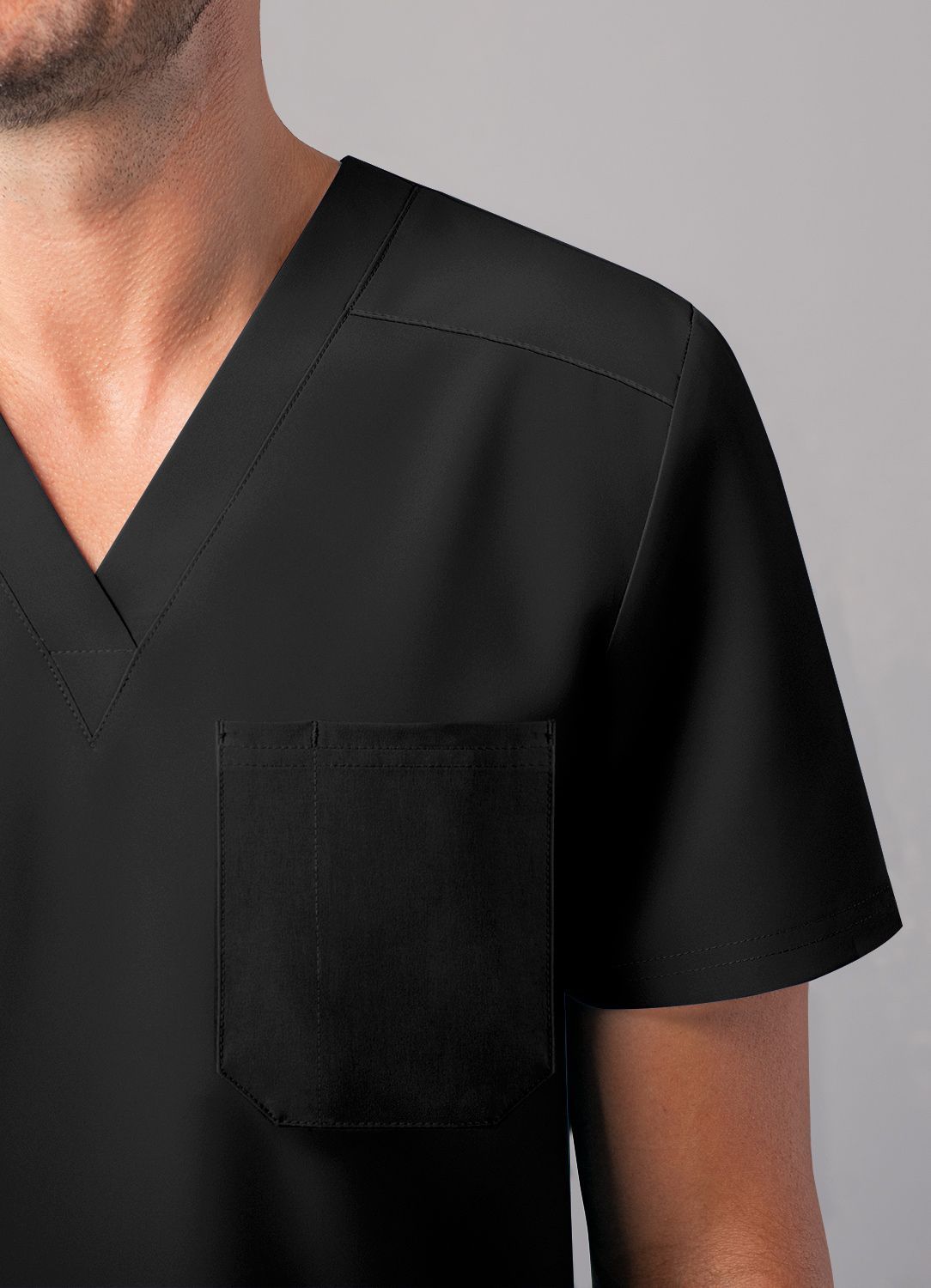 ADAR Addition Men's Classic V-Neck Scrub Top