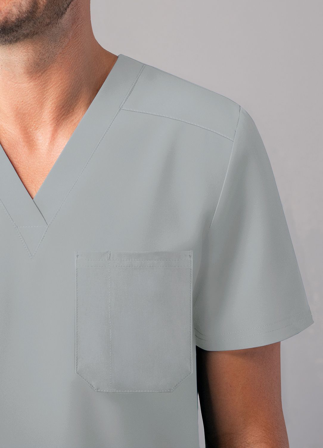 ADAR Addition Men's Classic V-Neck Scrub Top