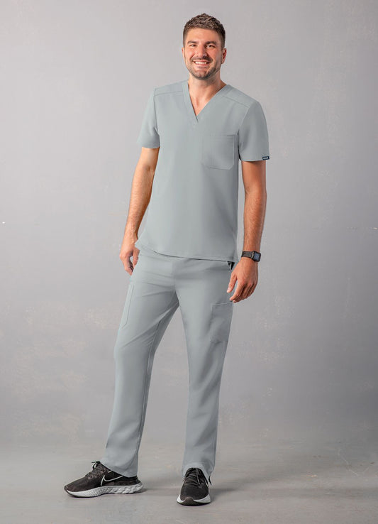 ADAR Addition Men's Classic V-Neck Scrub Top