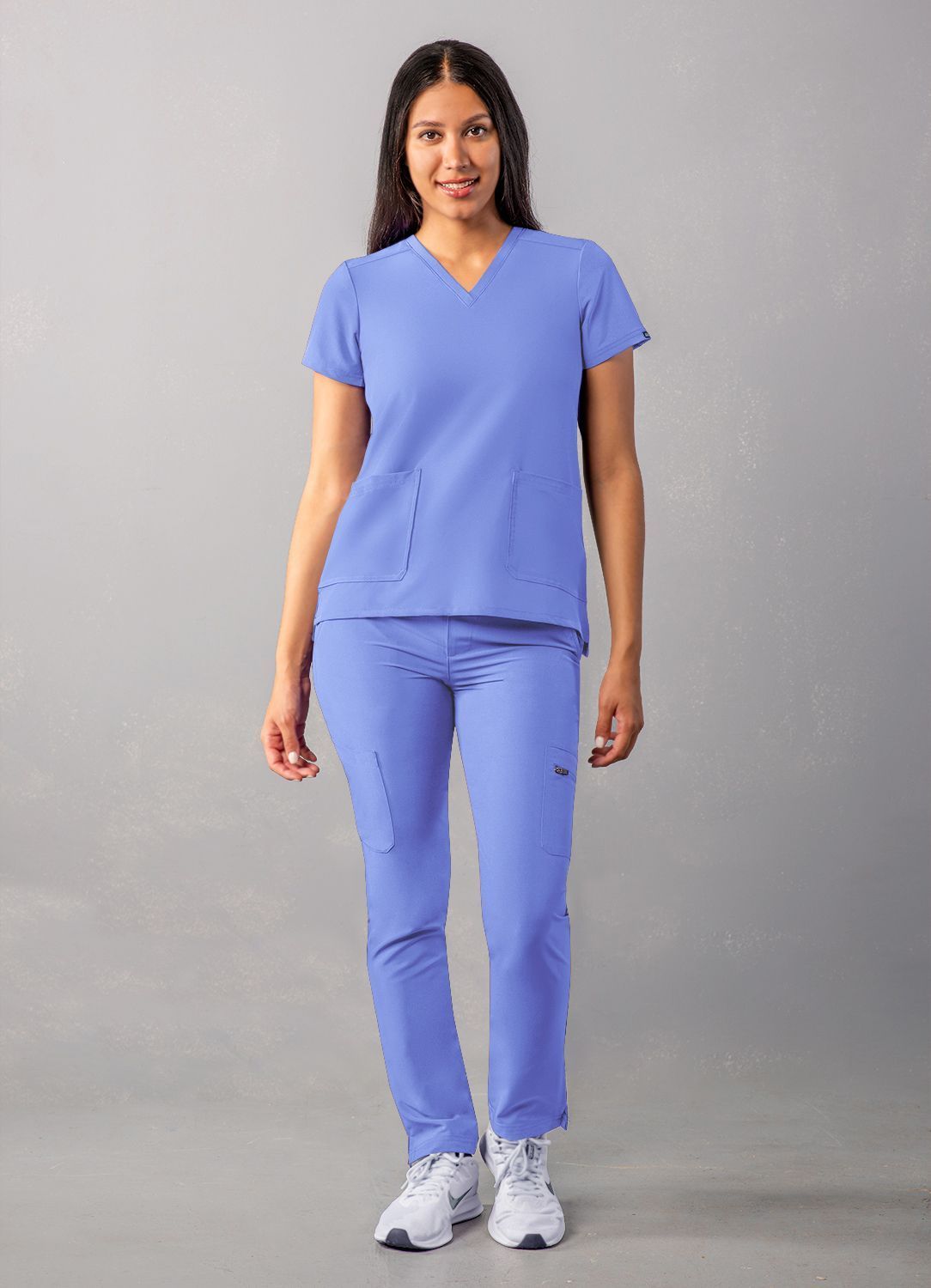 ADAR Addition Women's Modern V-Neck Scrub Top