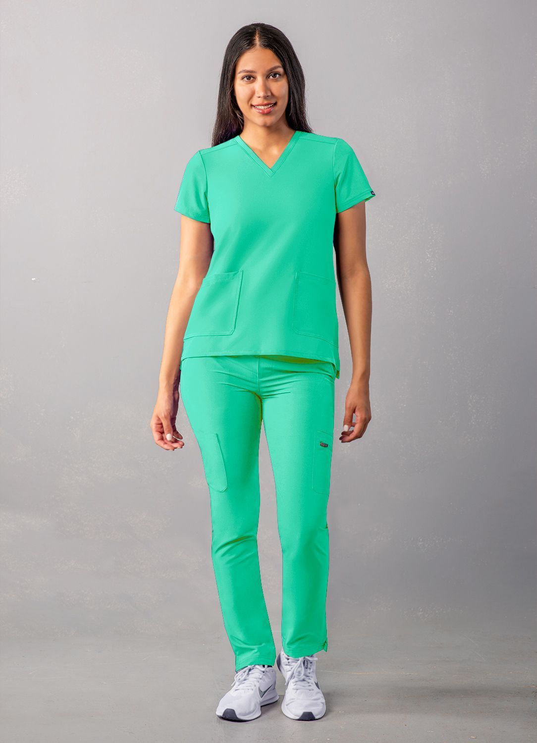 ADAR Addition Women's Modern V-Neck Scrub Top