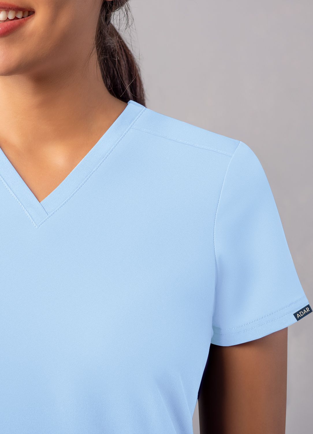 ADAR Addition Women's Modern V-Neck Scrub Top