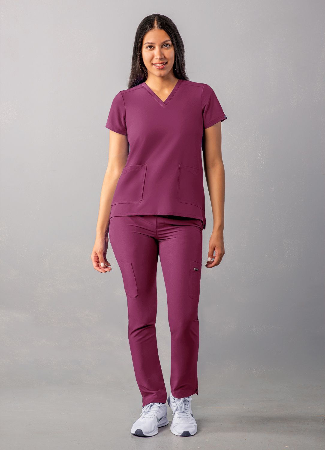 ADAR Addition Women's Modern V-Neck Scrub Top