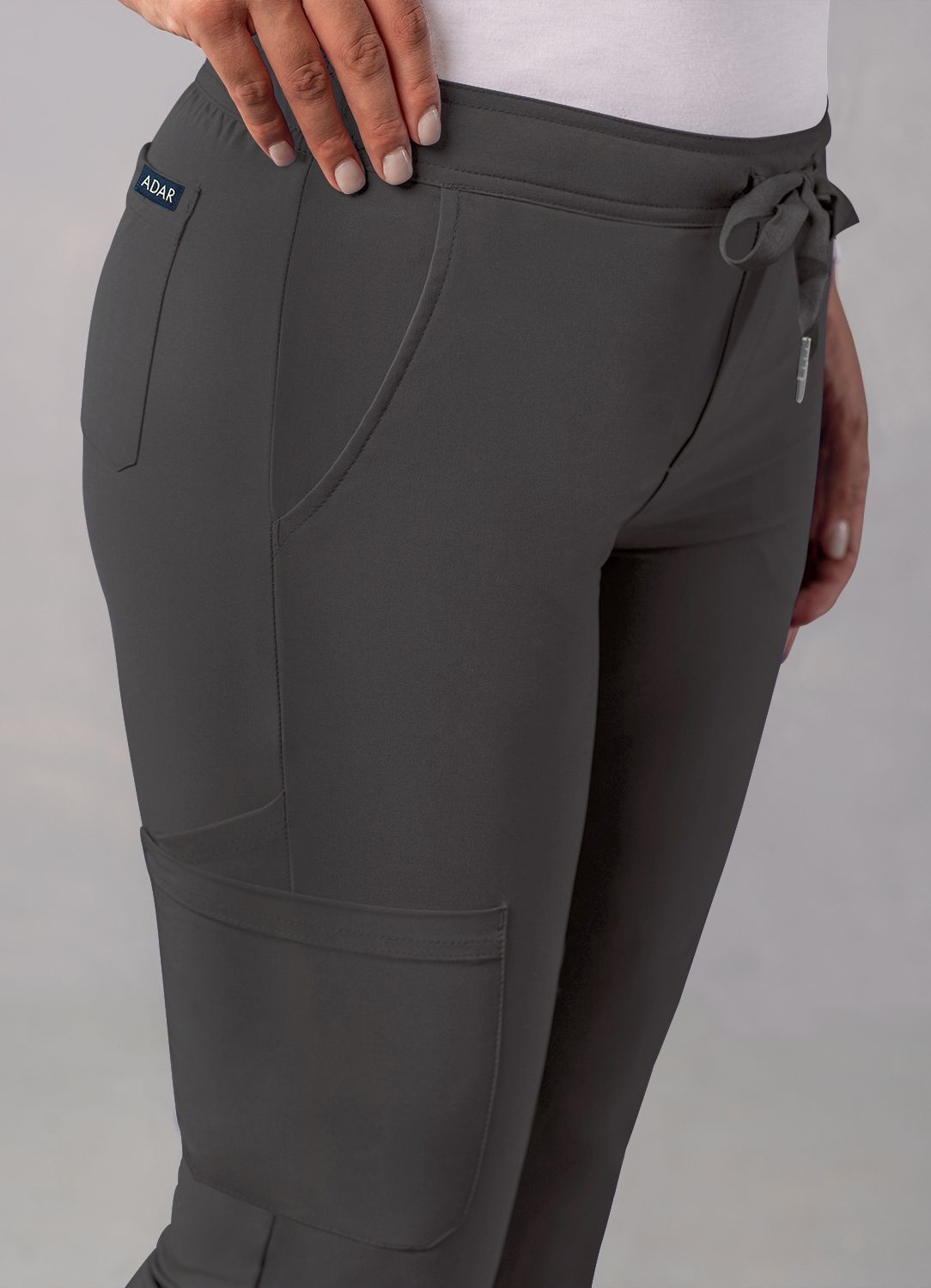 ADAR Addition Women's Skinny Leg Cargo Drawstring Pant
