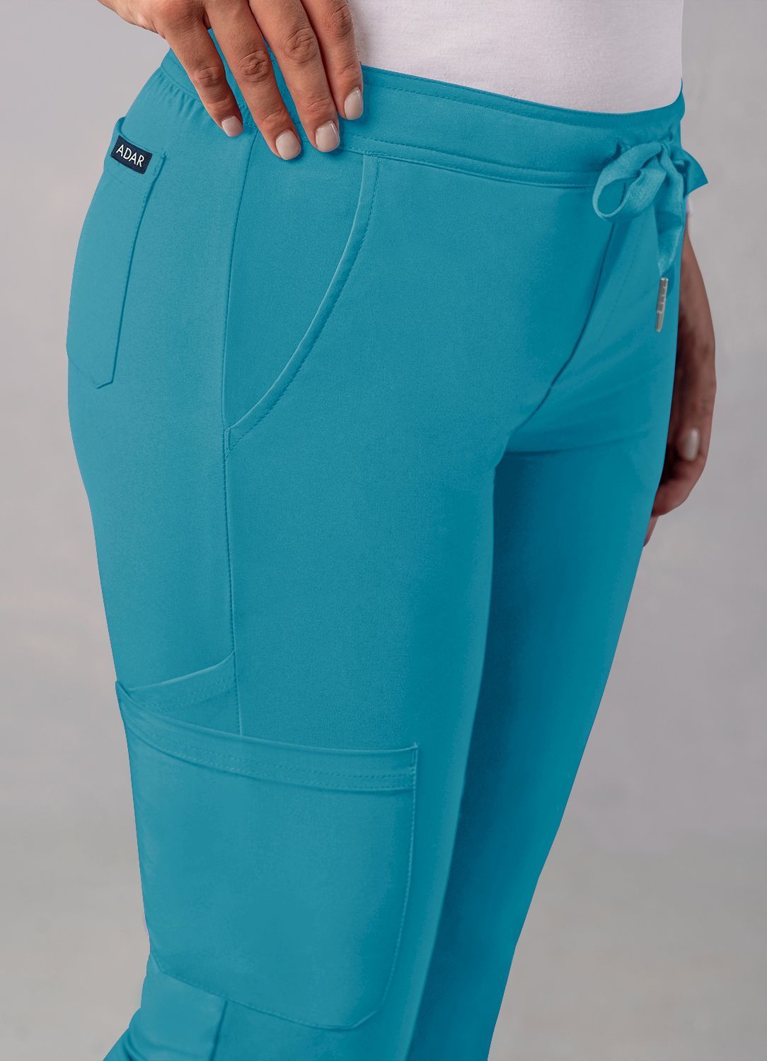 ADAR Addition Women's Skinny Leg Cargo Drawstring Pant