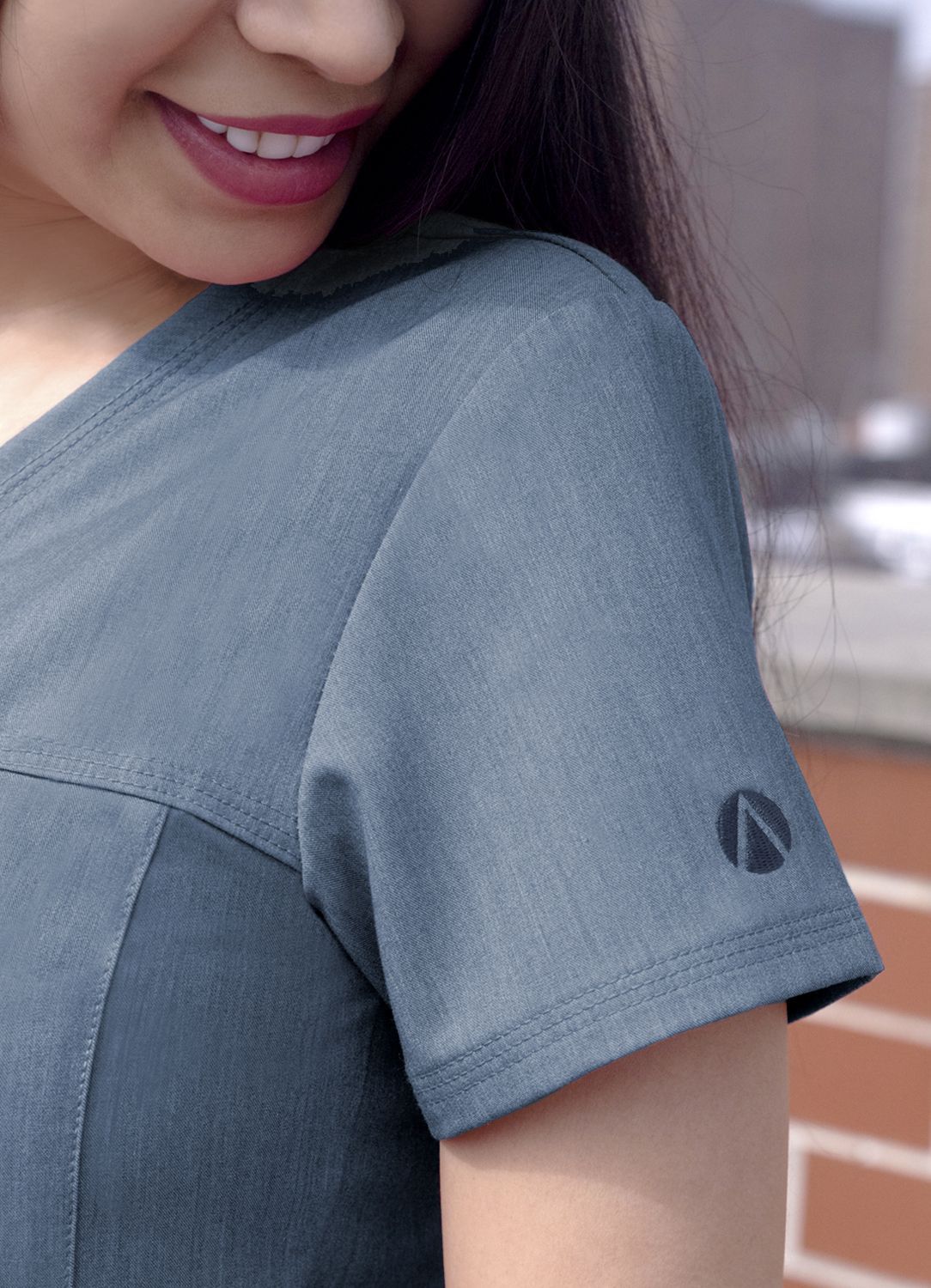 ADAR Pro Women's Sweetheart V-neck Scrub Top