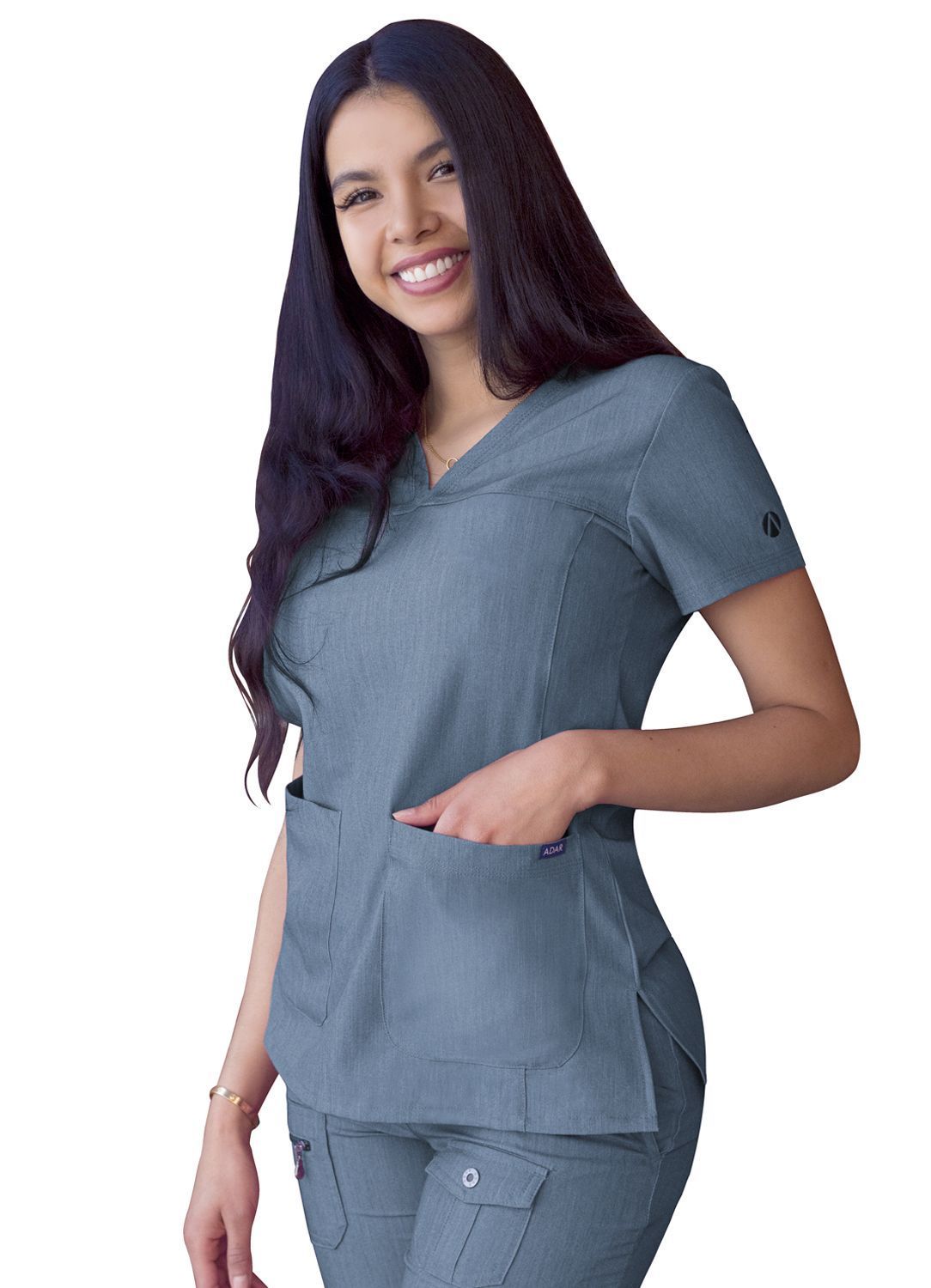 ADAR Pro Women's Sweetheart V-neck Scrub Top