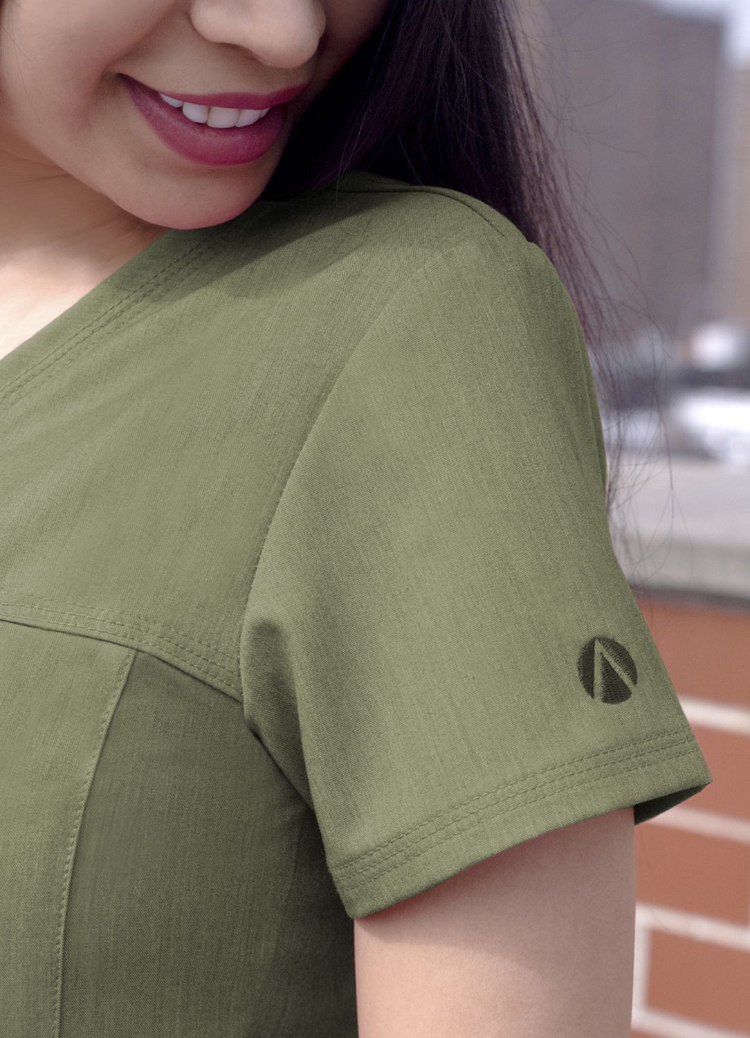 ADAR Pro Women's Sweetheart V-neck Scrub Top