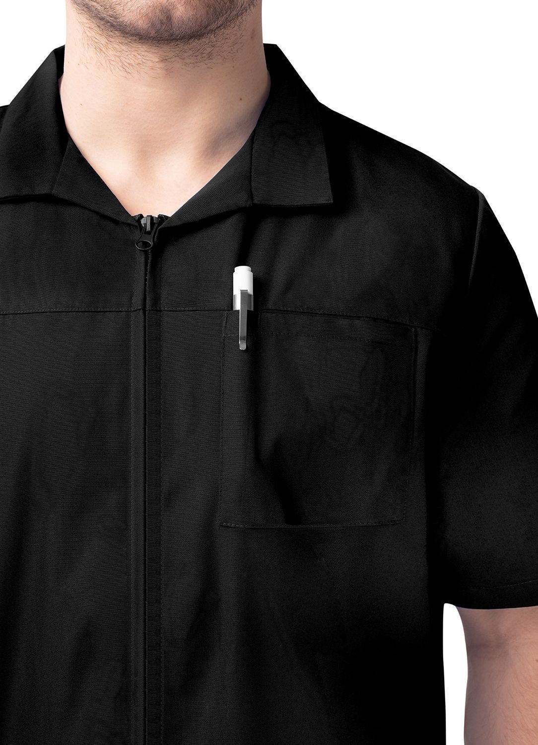 Sivvan Men's Zippered Short Sleeve Jacket