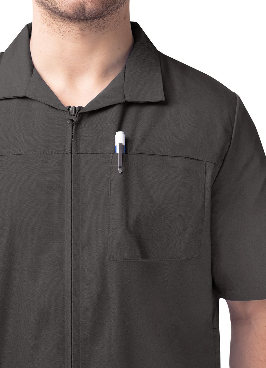 Sivvan Men's Zippered Short Sleeve Jacket