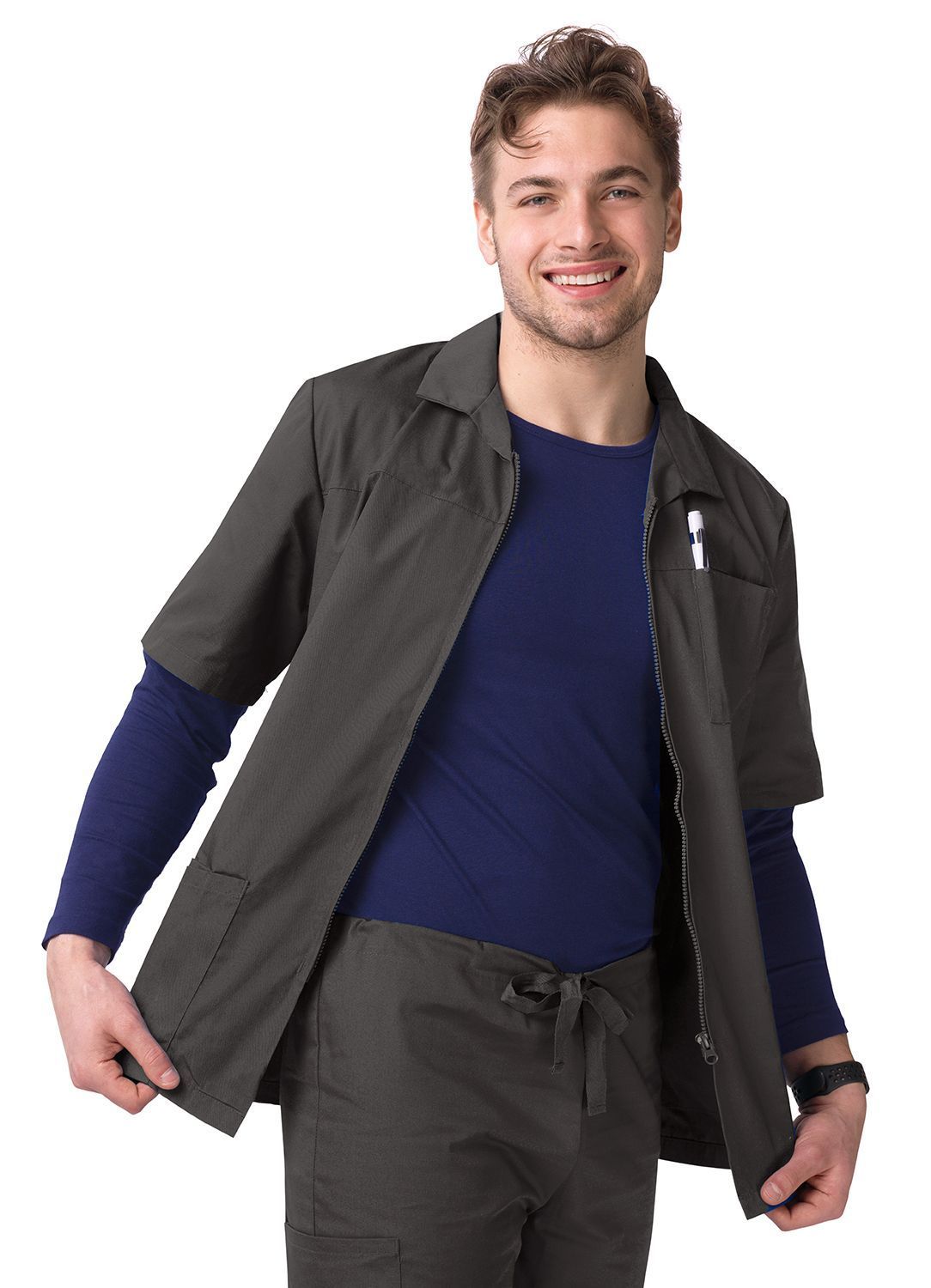 Sivvan Men's Zippered Short Sleeve Jacket