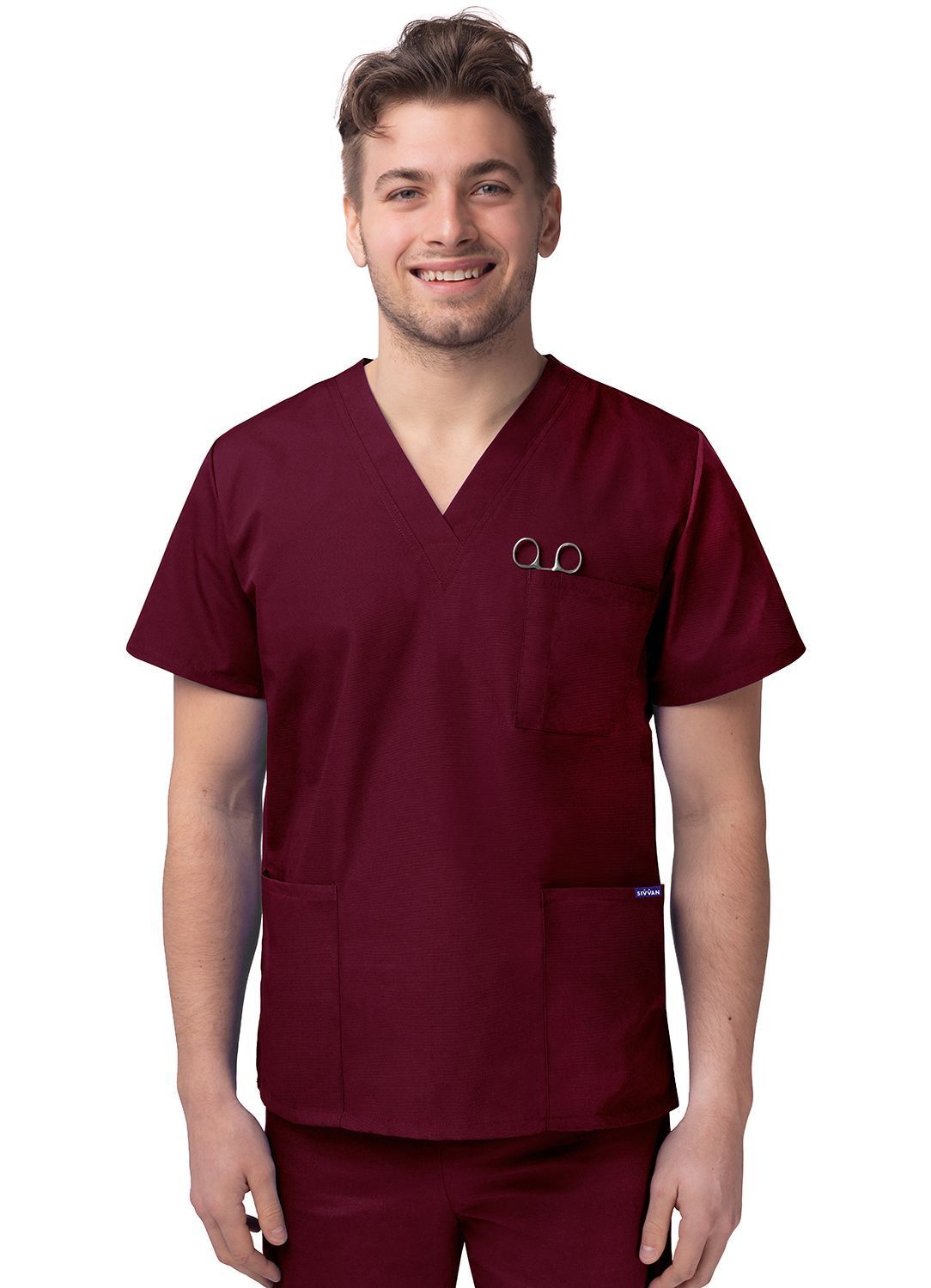 Sivvan Unisex V-Neck/Drawstring Pant Scrub Set