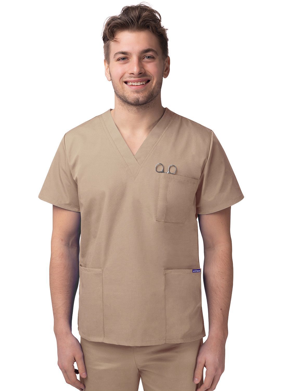Sivvan Unisex V-Neck/Drawstring Pant Scrub Set