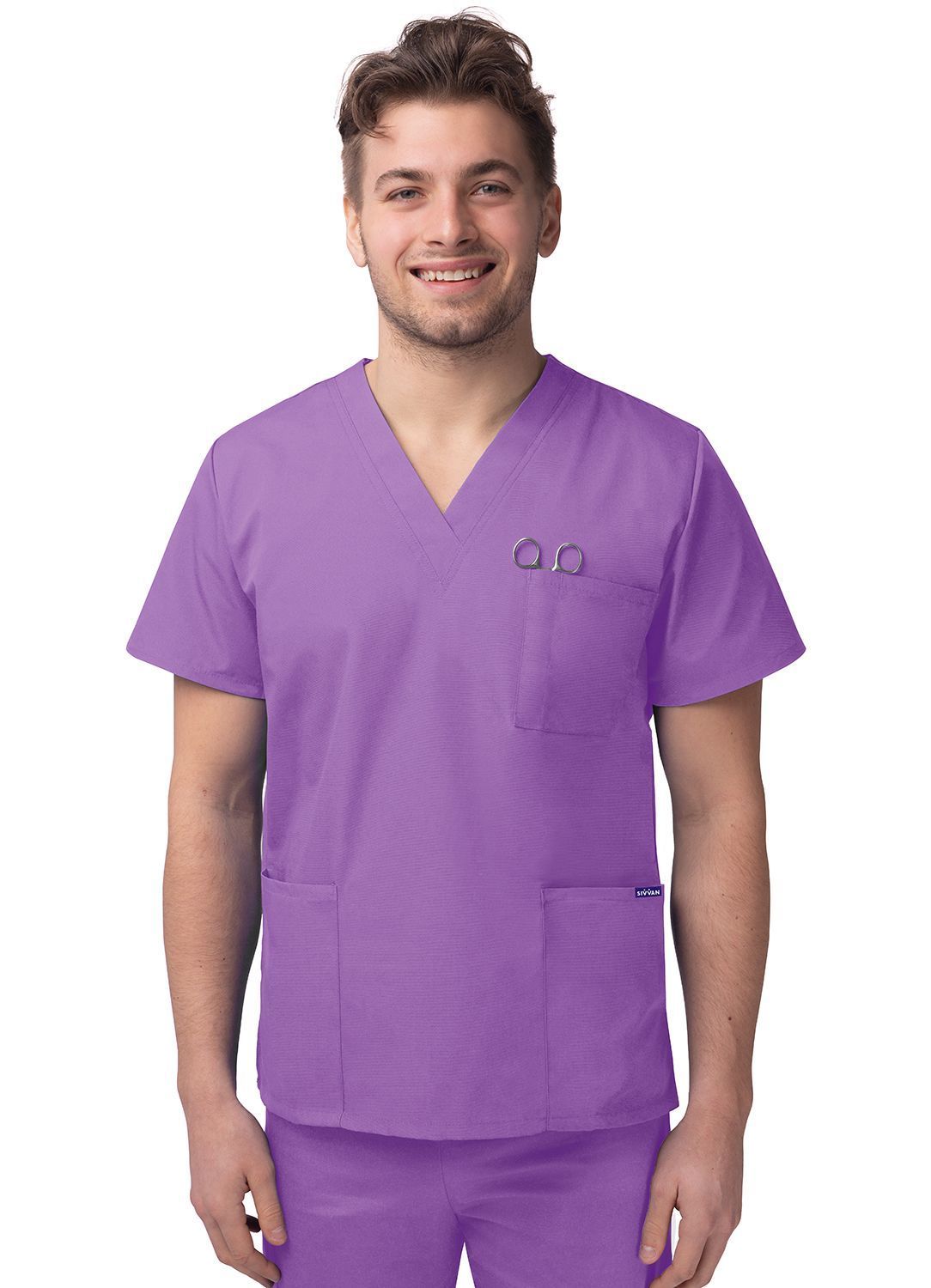 Sivvan Unisex V-Neck/Drawstring Pant Scrub Set