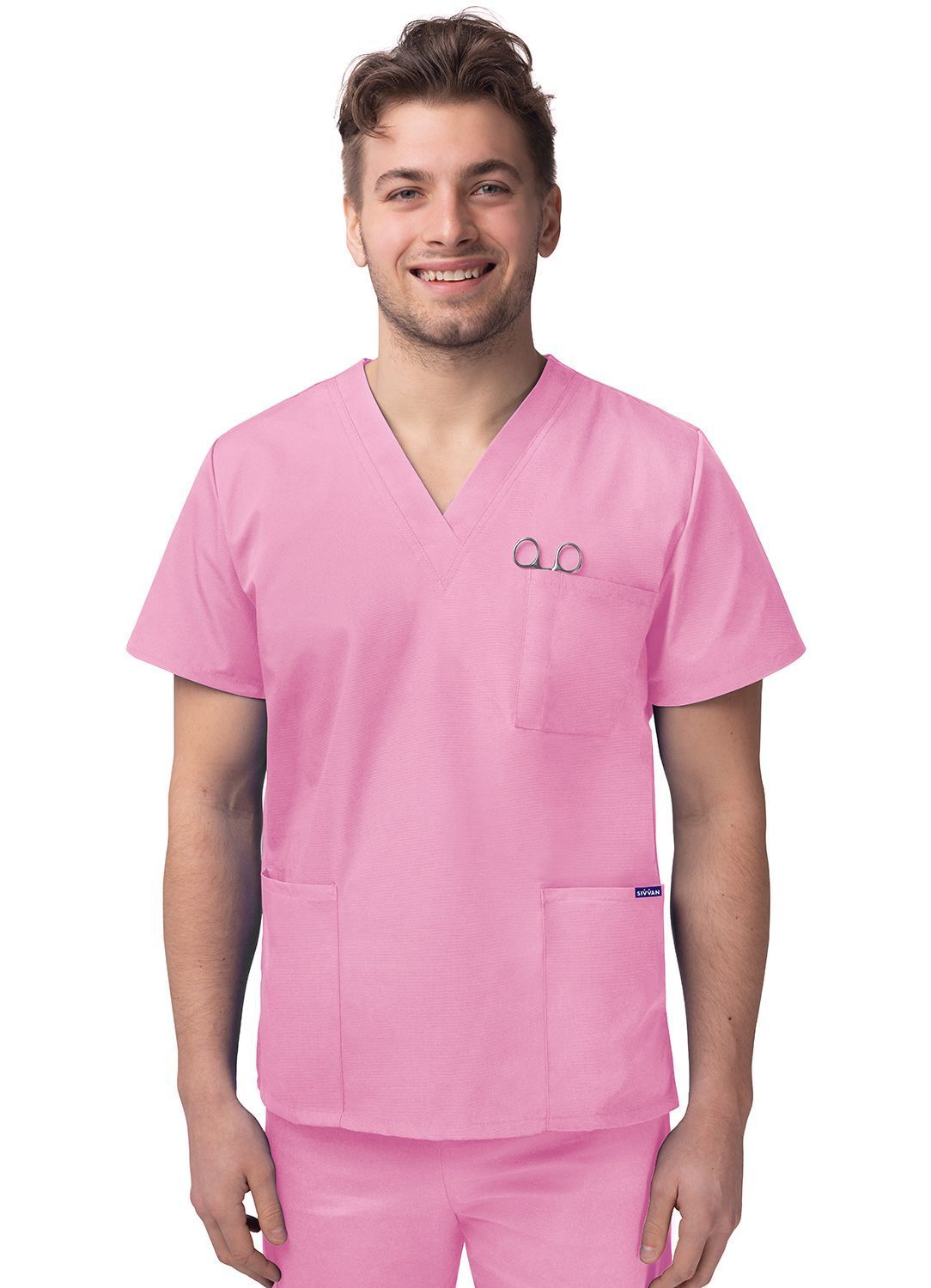 Sivvan Unisex V-Neck/Drawstring Pant Scrub Set