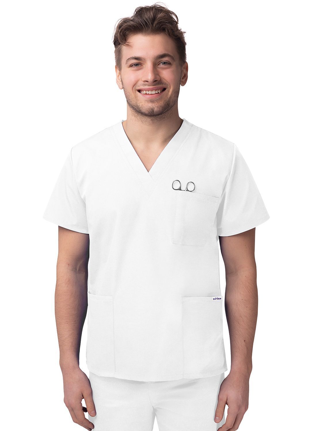 Sivvan Unisex V-Neck/Drawstring Pant Scrub Set