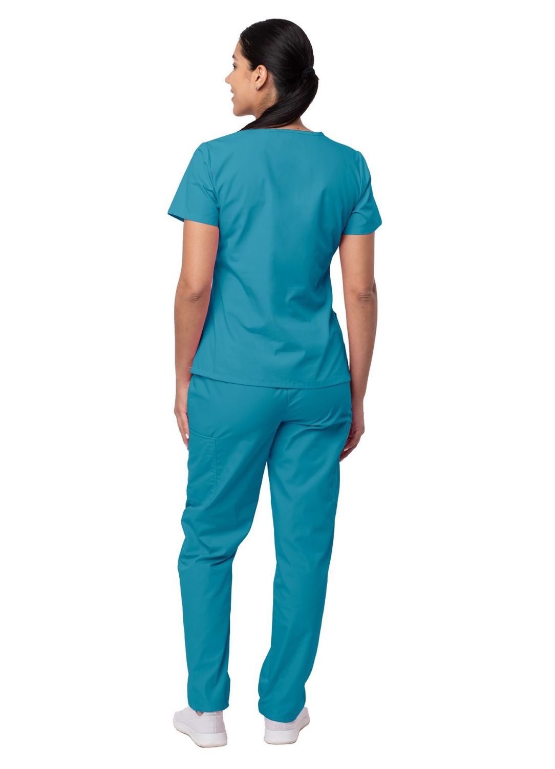 Sivvan Women's Mock Wrap Top/Cargo Pant Scrub Set
