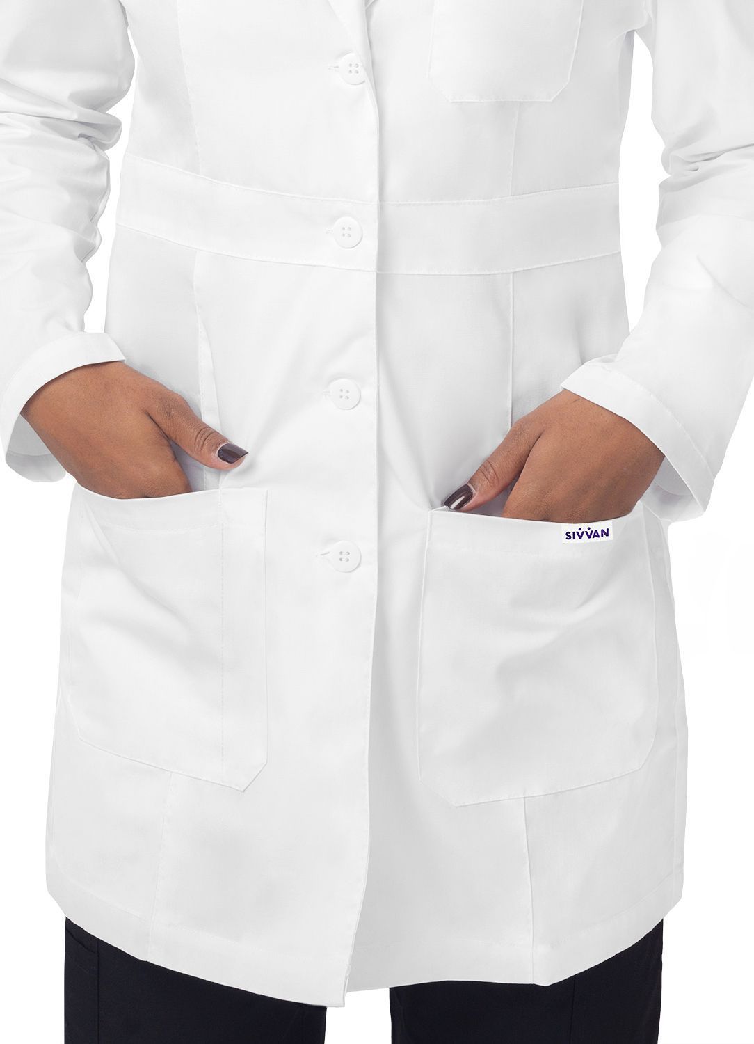 Sivvan 33" Women's Modern Slim Lab Coat