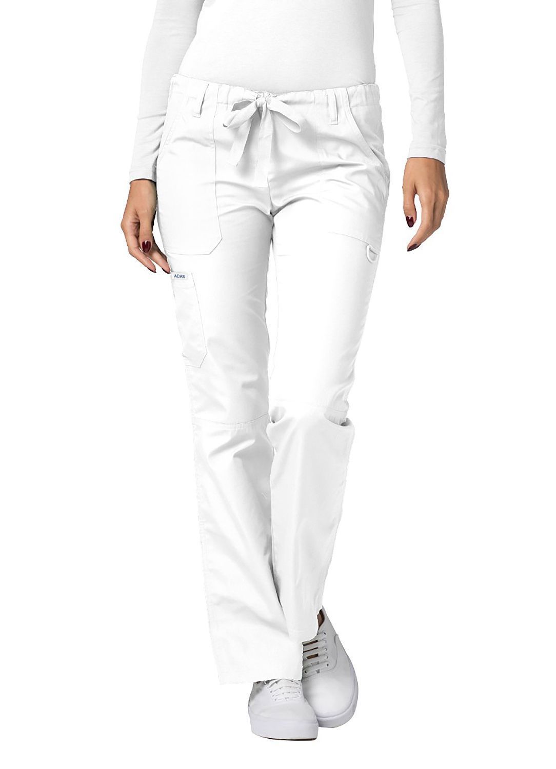 Adar Universal Low-Rise Multipocket Drawstring Straight Leg Pants
