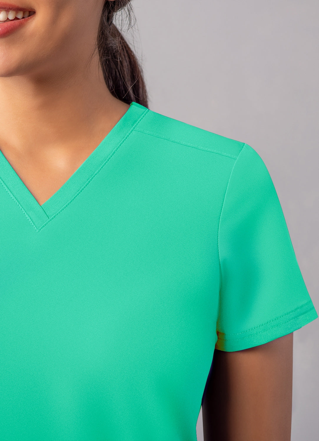 ADAR Addition Women's Notched V-neck Scrub Top