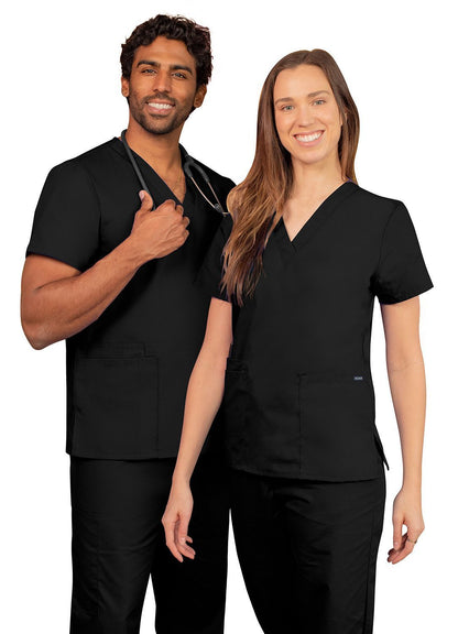 Adar Universal Unisex V-Neck 2 Pocket Scrub Top