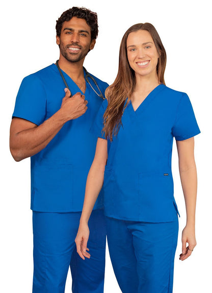 Adar Universal Unisex V-Neck 2 Pocket Scrub Top