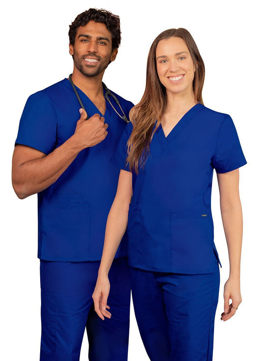 Adar Universal Unisex V-Neck 2 Pocket Scrub Top