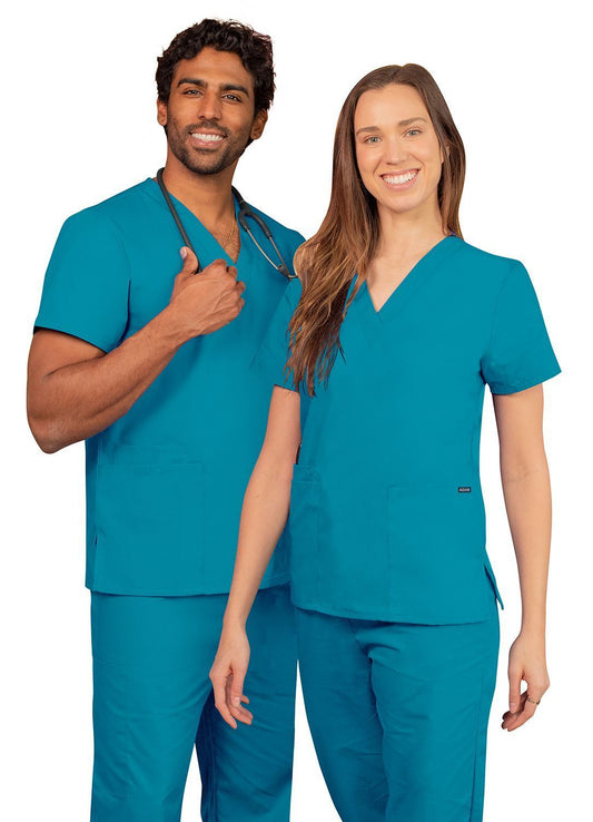 Adar Universal Unisex V-Neck 2 Pocket Scrub Top